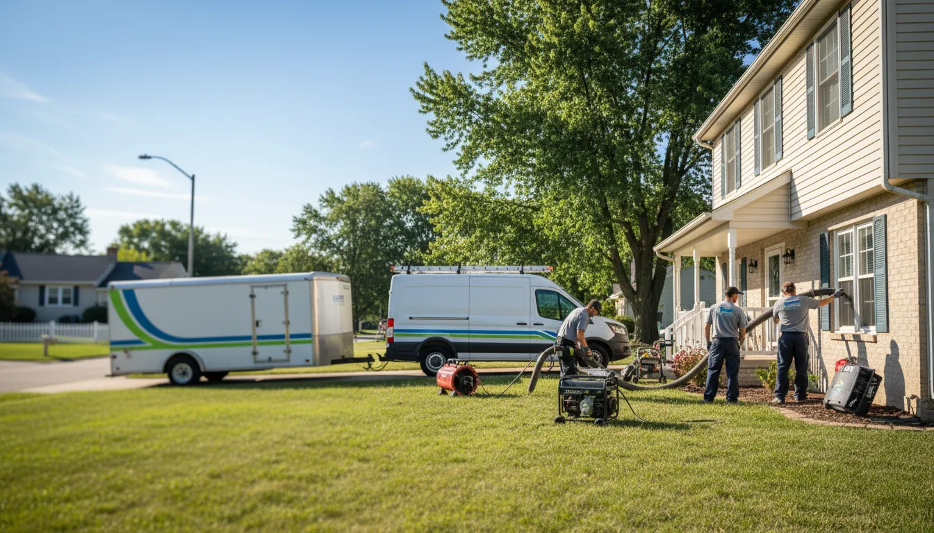 Flooded Basement Restoration And Cleanup With Repair in Ingraham, IL near me